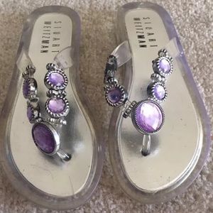 STUART WEITZMAN KIDS PLASTIC JELLY SANDALS Sz 12
